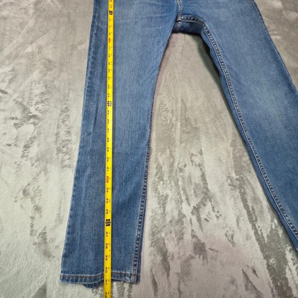 Levis 505 Regular Fit Straight Leg Blue Denim Jeans Mens 34x30 Medium Wash